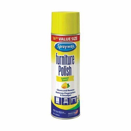 SPRAYWAY 16 oz Lemon Scent Furniture Polish Spray, 6PK SP6526